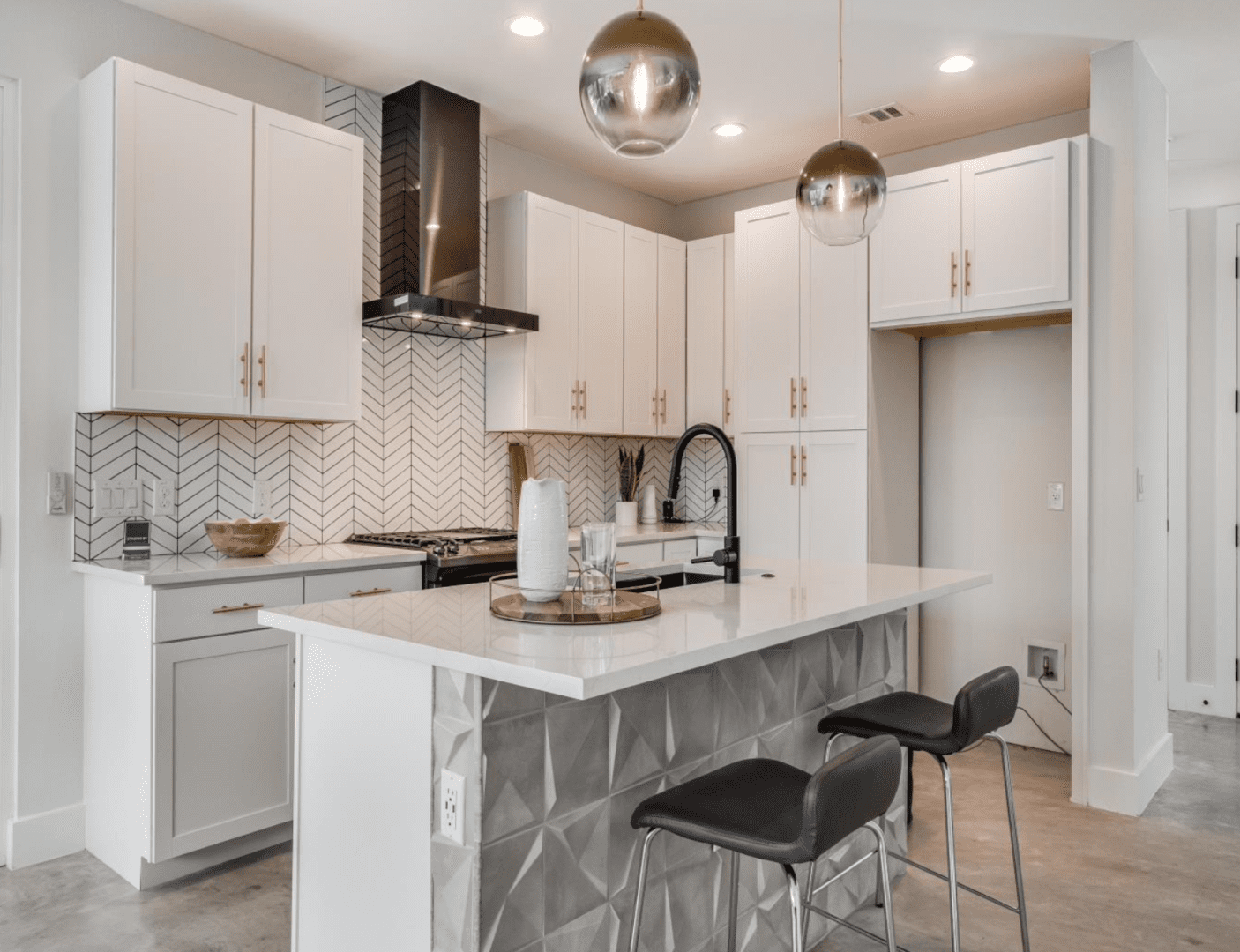 simple yet sophisticated kitchen area