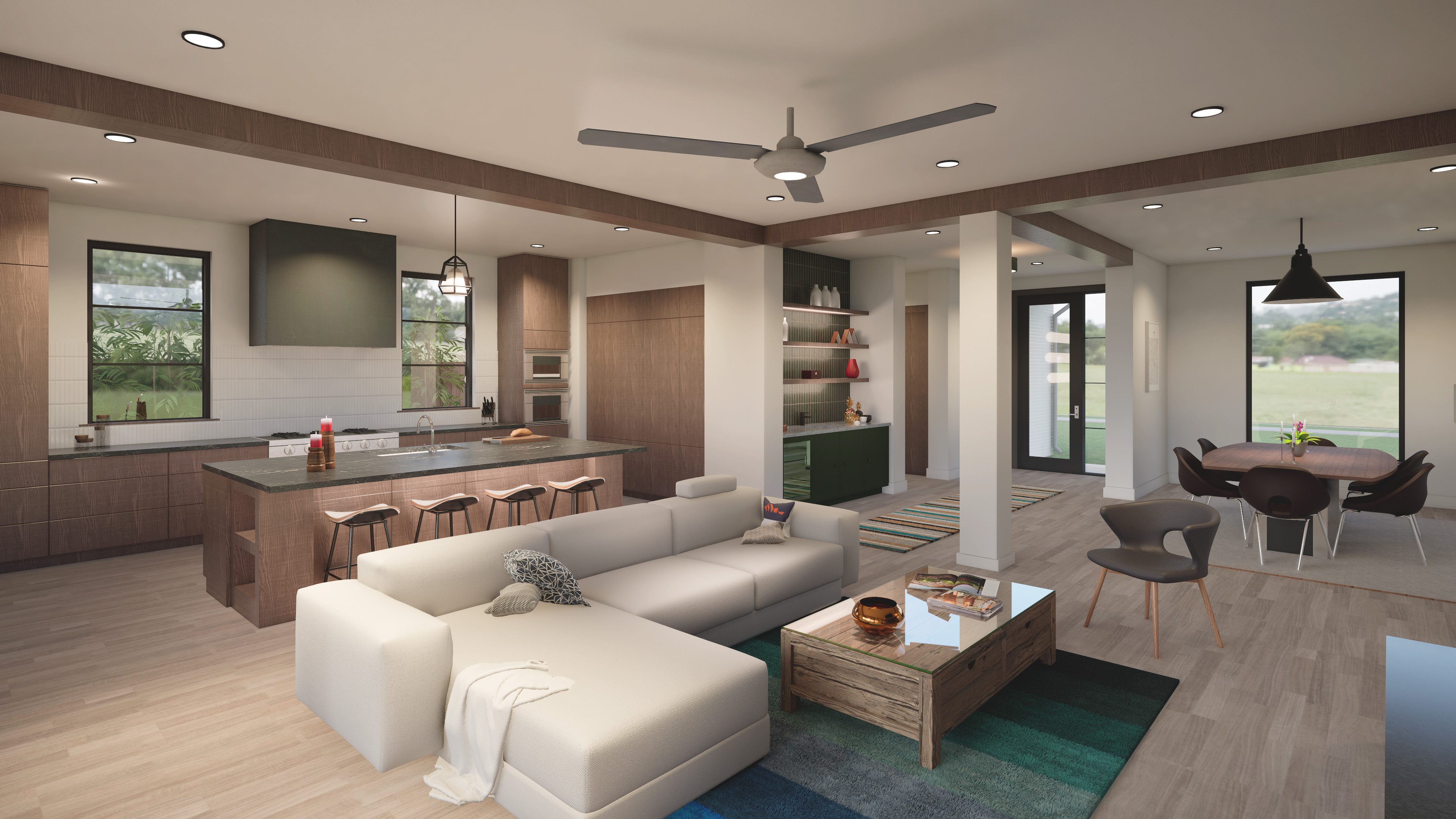 Living Room and Kitchen